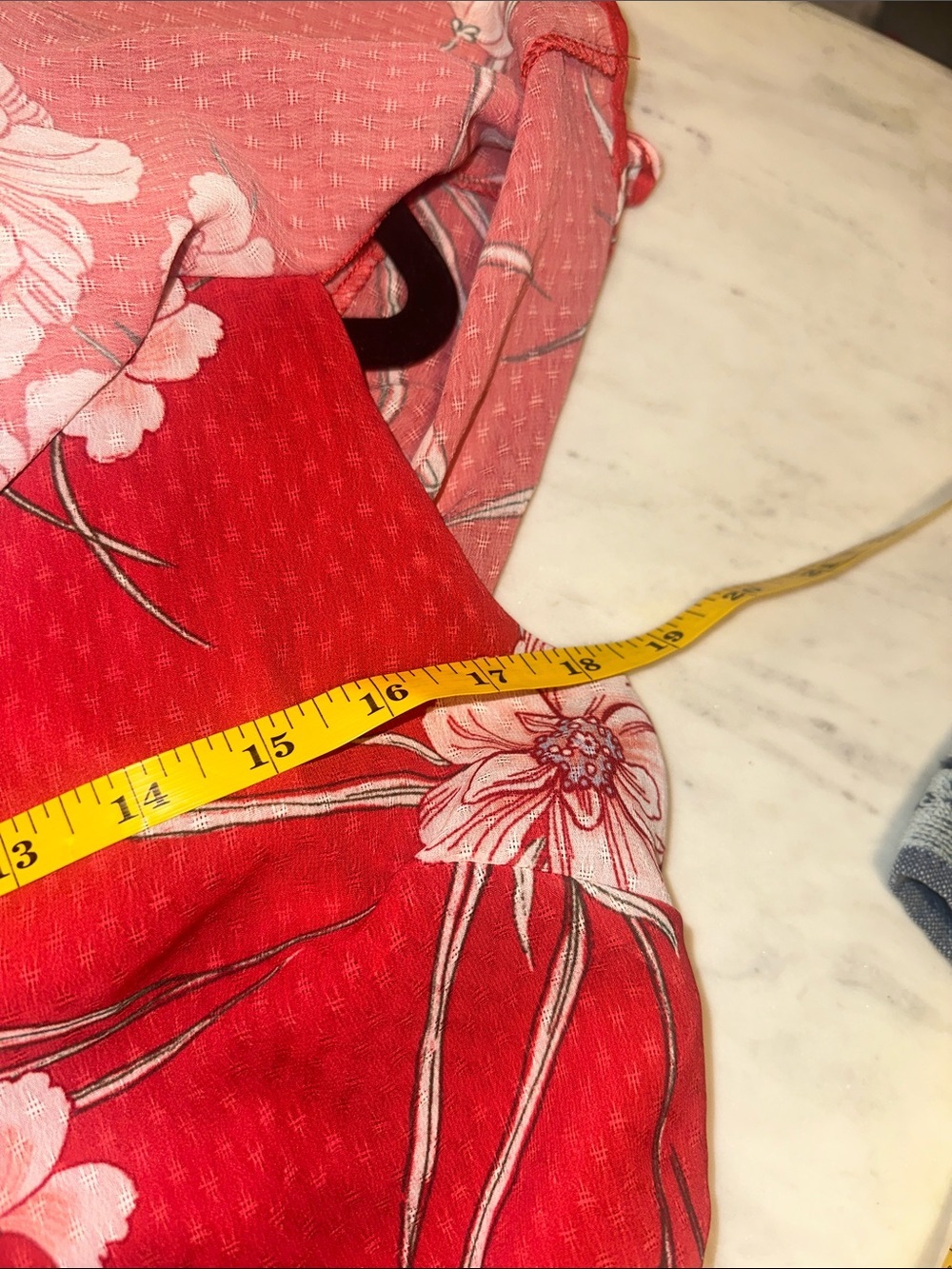 Maurices Red Floral Maxi Dress with White Blooms with belt size medium - Picture 7 of 8
